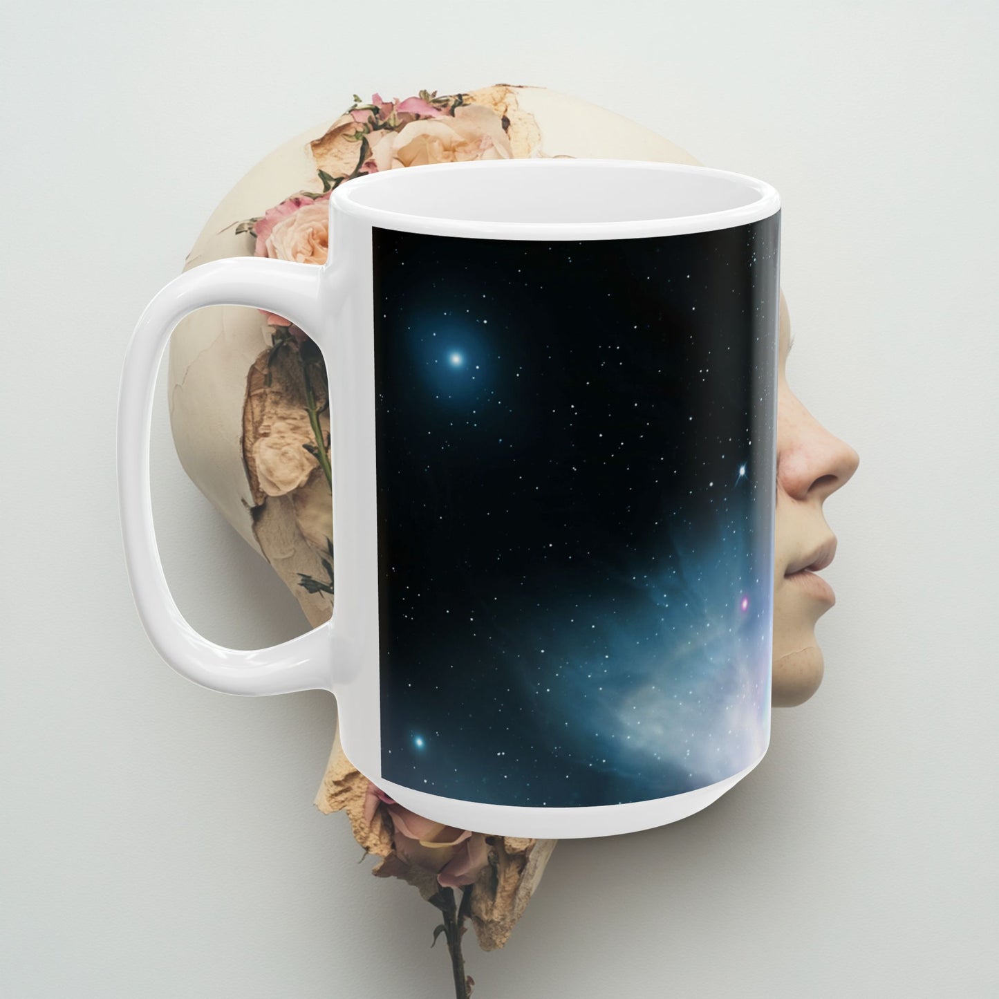 Quasar Space Ceramic Mug, Galaxy Coffee Cup, Astronomy Tea Mug