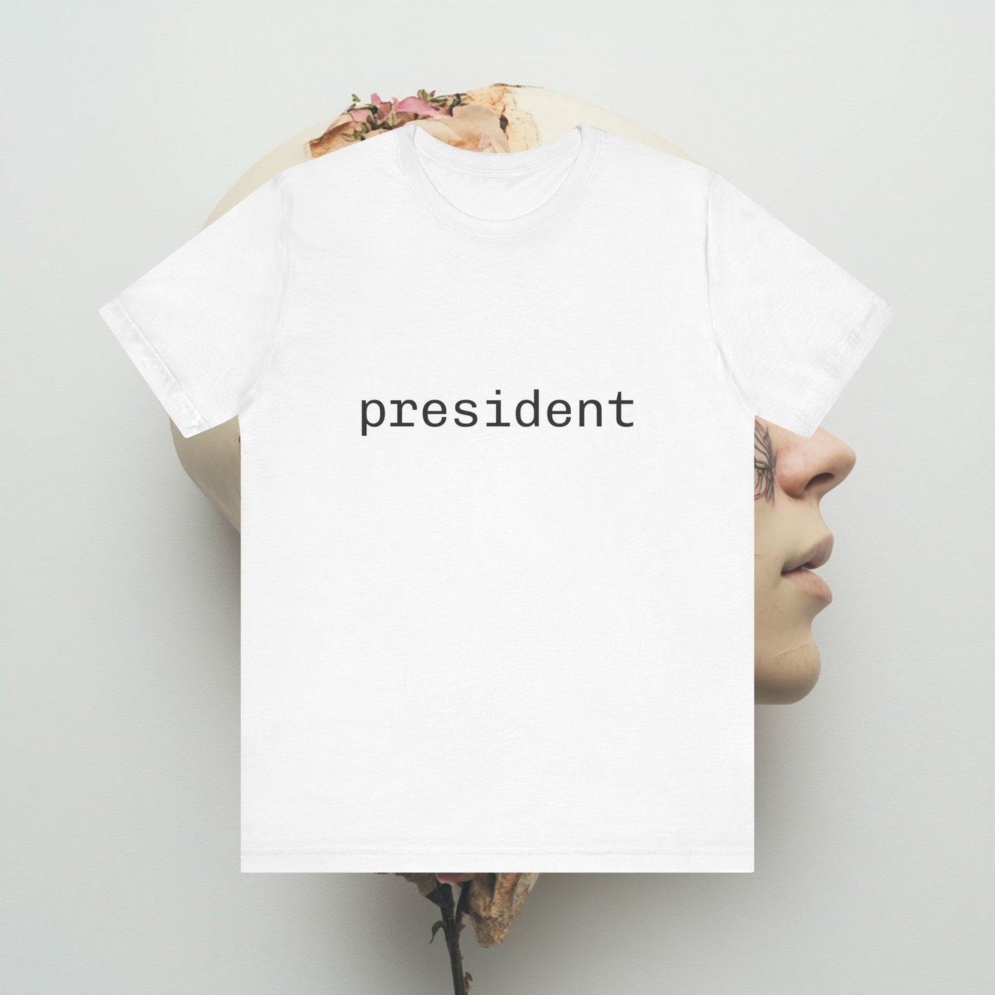 President Minimalistic Unisex Tee Shirt, Politics Top, Election Apparel, Graphic Tshirt, Statement Clothing, Patriotic Gift