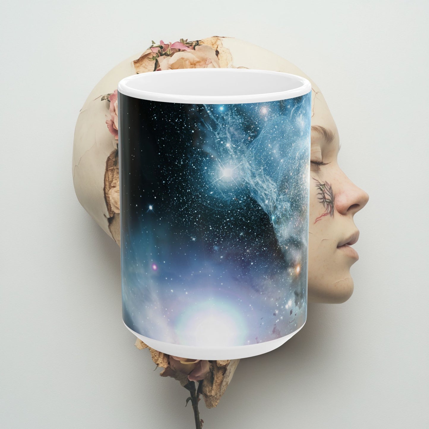 Quasar Space Ceramic Mug, Galaxy Coffee Cup, Astronomy Tea Mug