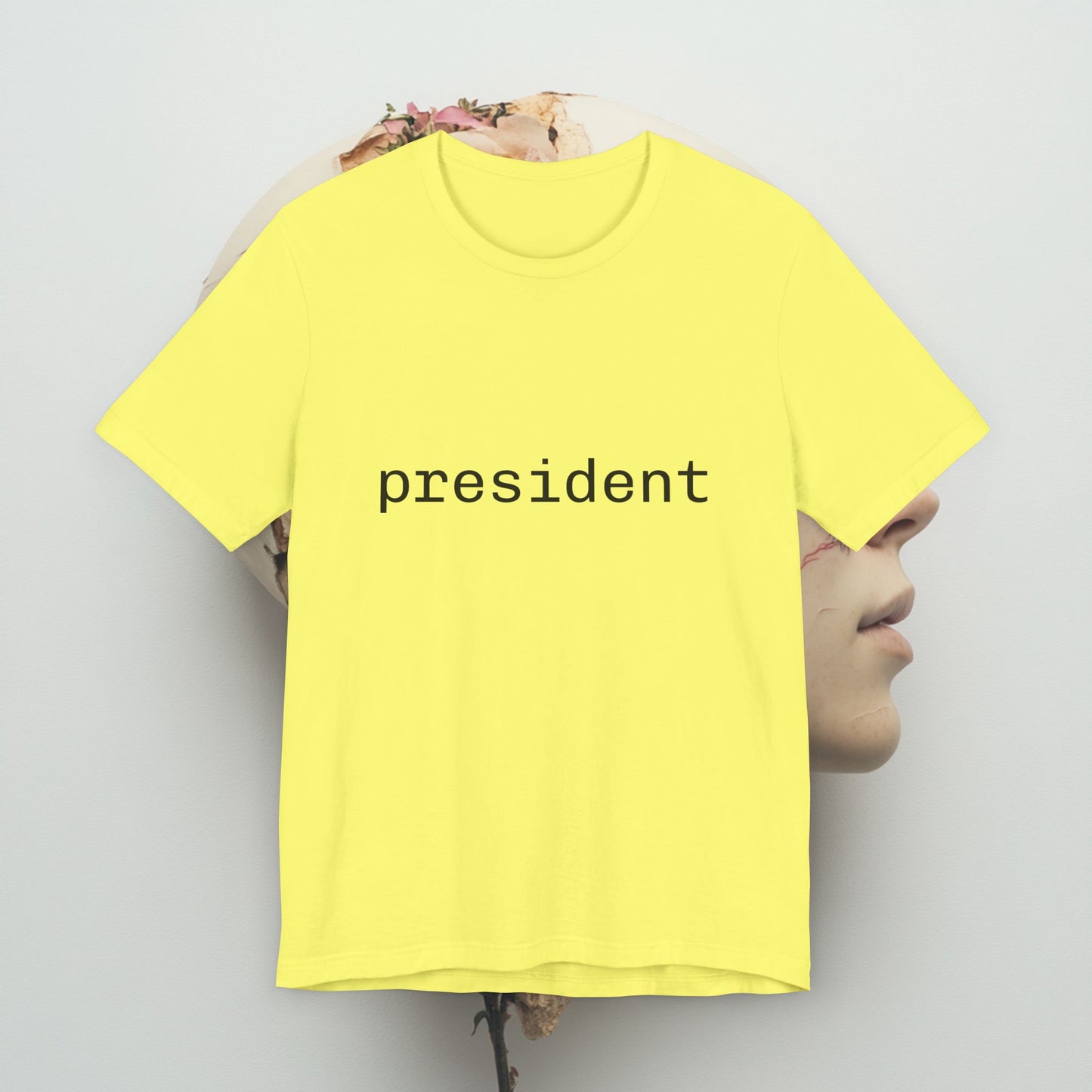 President Minimalistic Unisex Tee Shirt, Politics Top, Election Apparel, Graphic Tshirt, Statement Clothing, Patriotic Gift