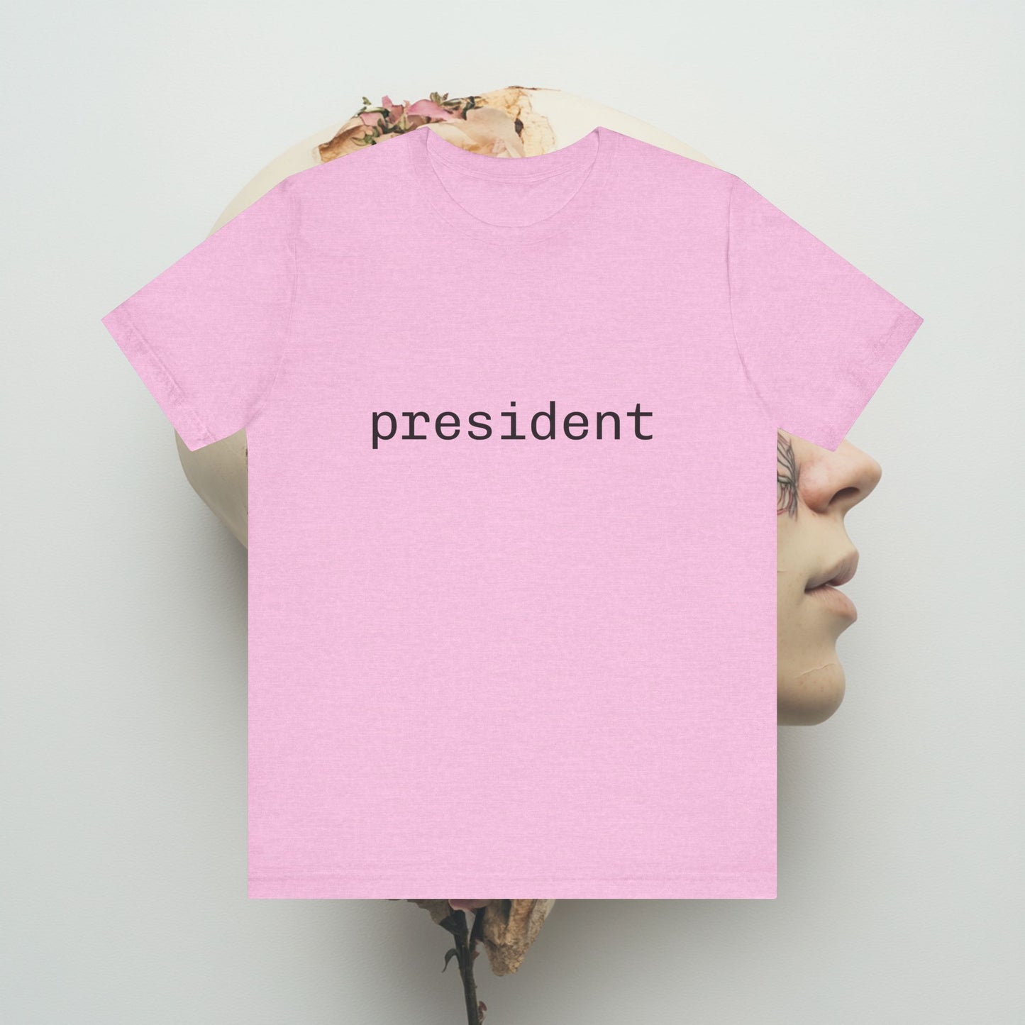 President Minimalistic Unisex Tee Shirt, Politics Top, Election Apparel, Graphic Tshirt, Statement Clothing, Patriotic Gift