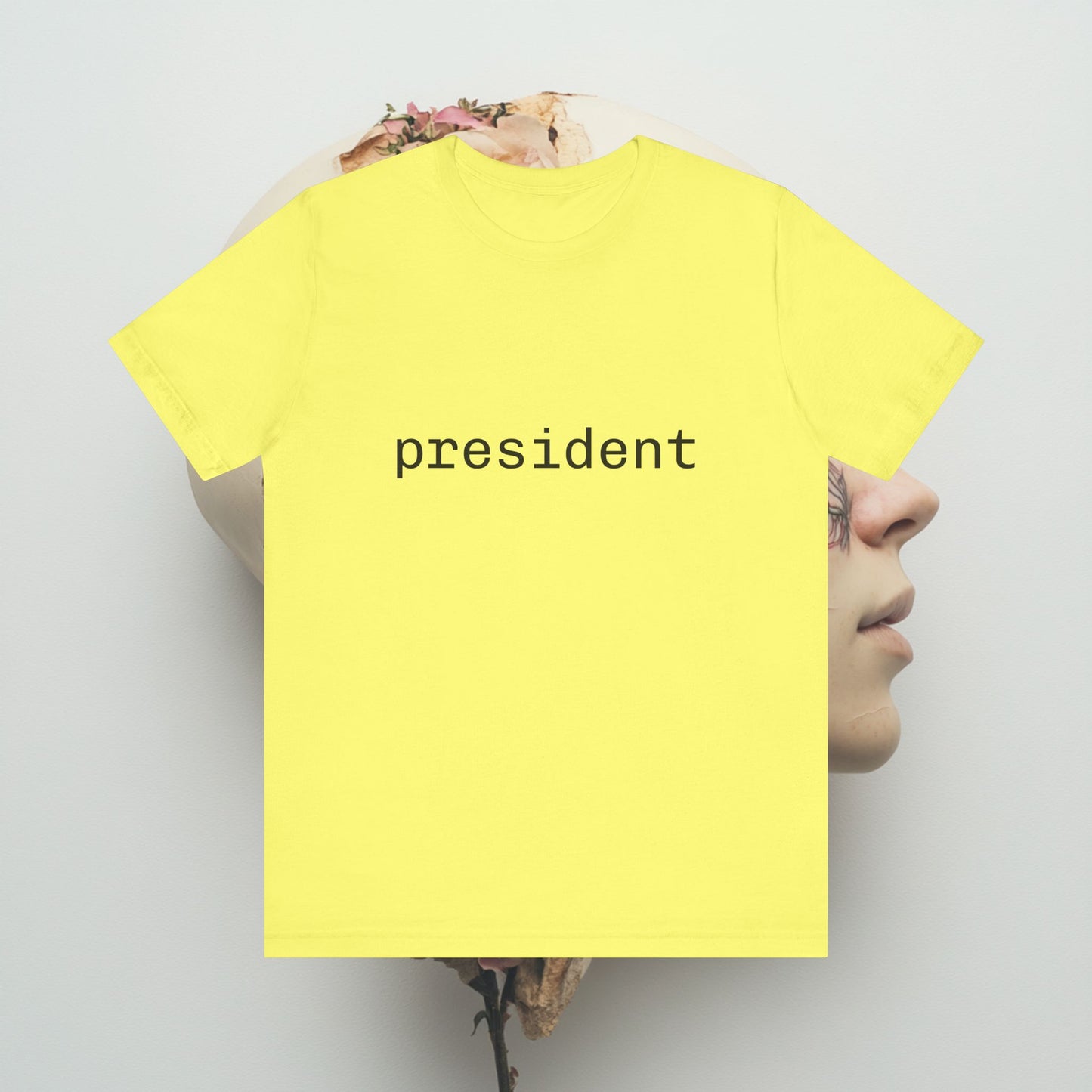 President Minimalistic Unisex Tee Shirt, Politics Top, Election Apparel, Graphic Tshirt, Statement Clothing, Patriotic Gift