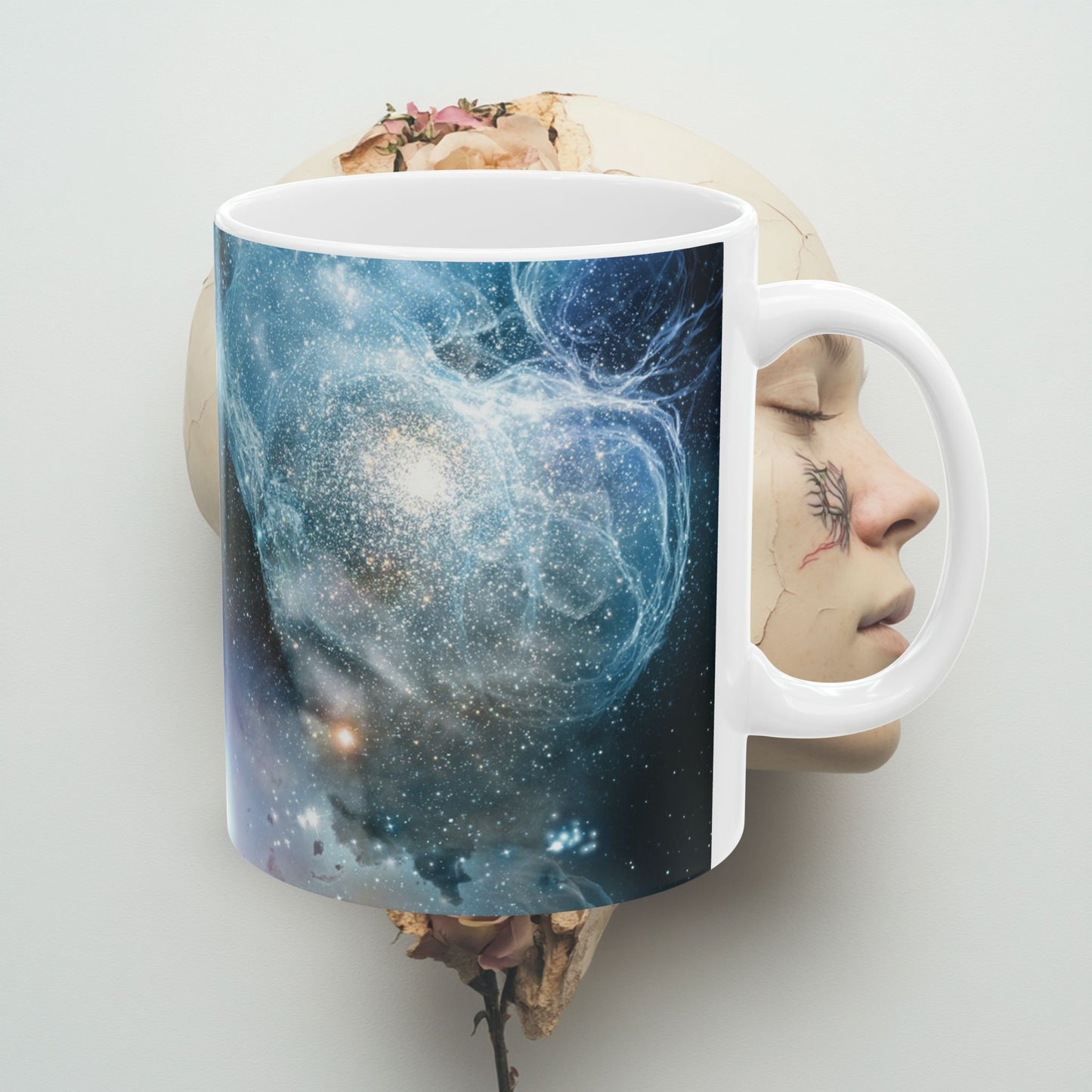 Quasar Space Ceramic Mug, Galaxy Coffee Cup, Astronomy Tea Mug