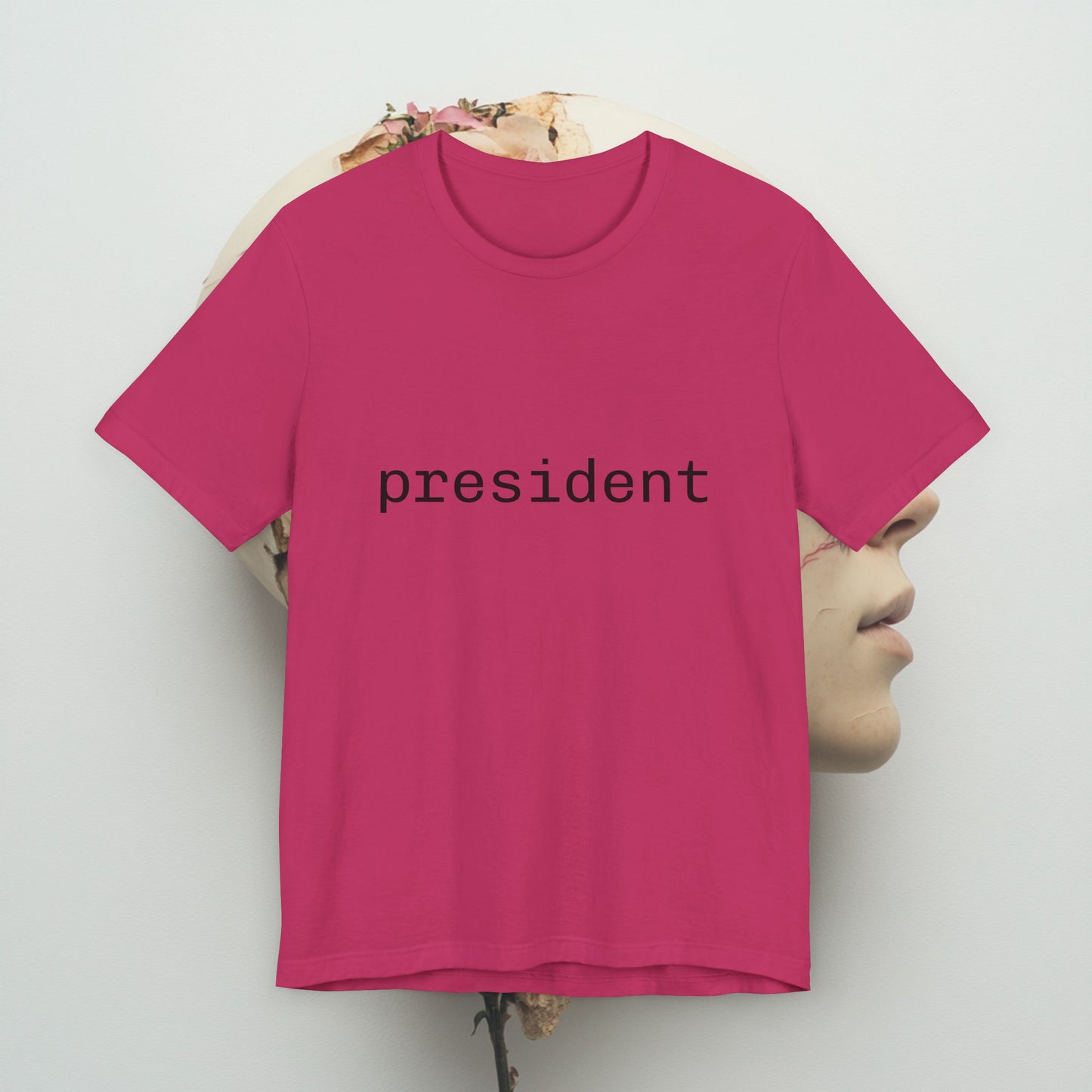 President Minimalistic Unisex Tee Shirt, Politics Top, Election Apparel, Graphic Tshirt, Statement Clothing, Patriotic Gift