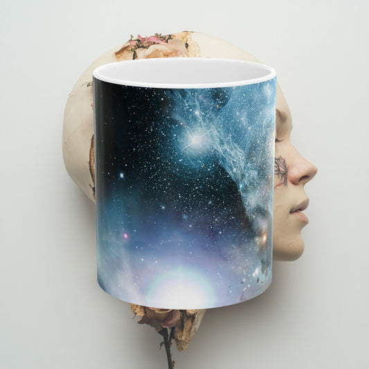 Quasar Space Ceramic Mug, Galaxy Coffee Cup, Astronomy Tea Mug