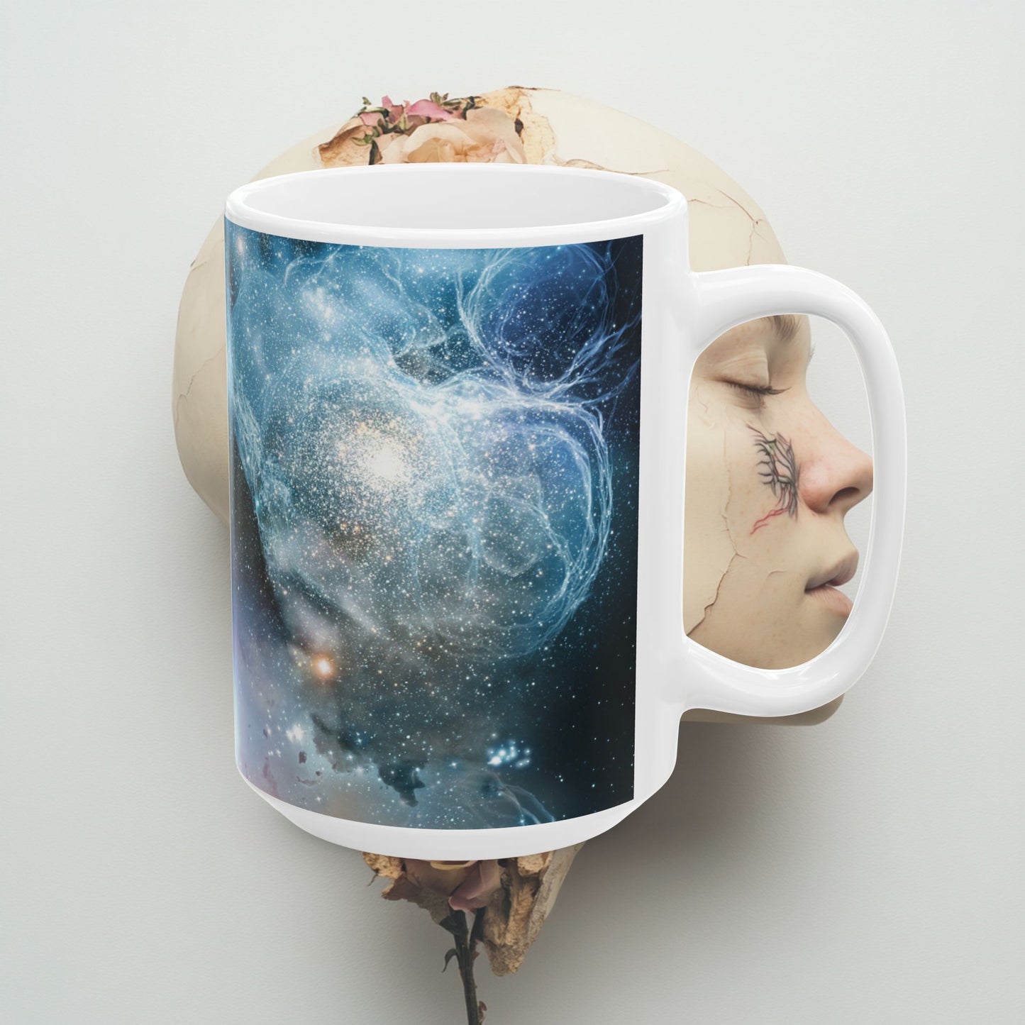 Quasar Space Ceramic Mug, Galaxy Coffee Cup, Astronomy Tea Mug