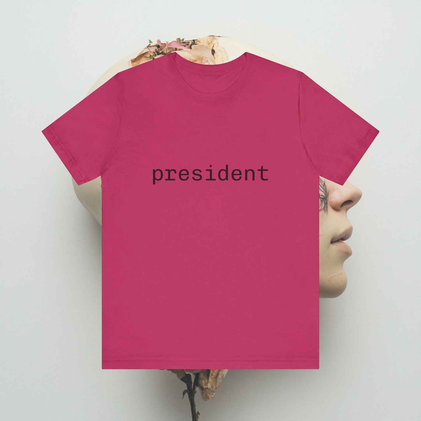 President Minimalistic Unisex Tee Shirt, Politics Top, Election Apparel, Graphic Tshirt, Statement Clothing, Patriotic Gift